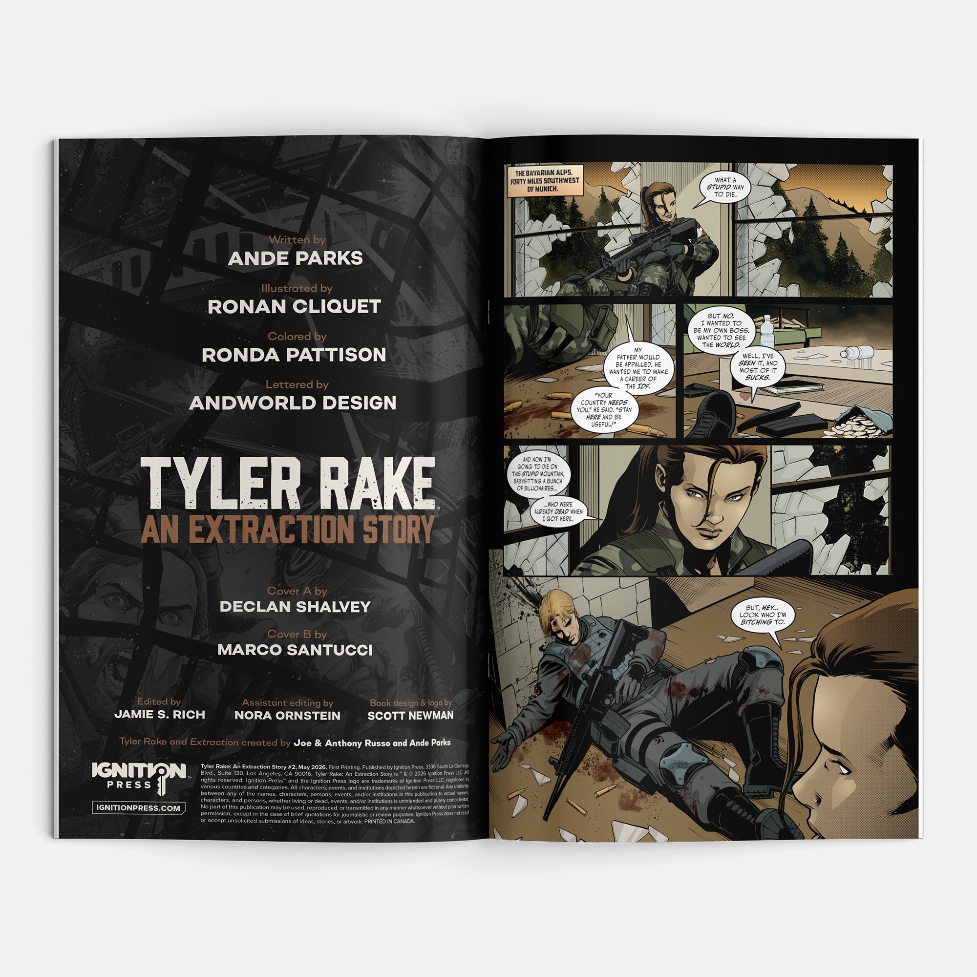 Tyler Rake: An Extraction Story #2 Cover B Marco Santucci