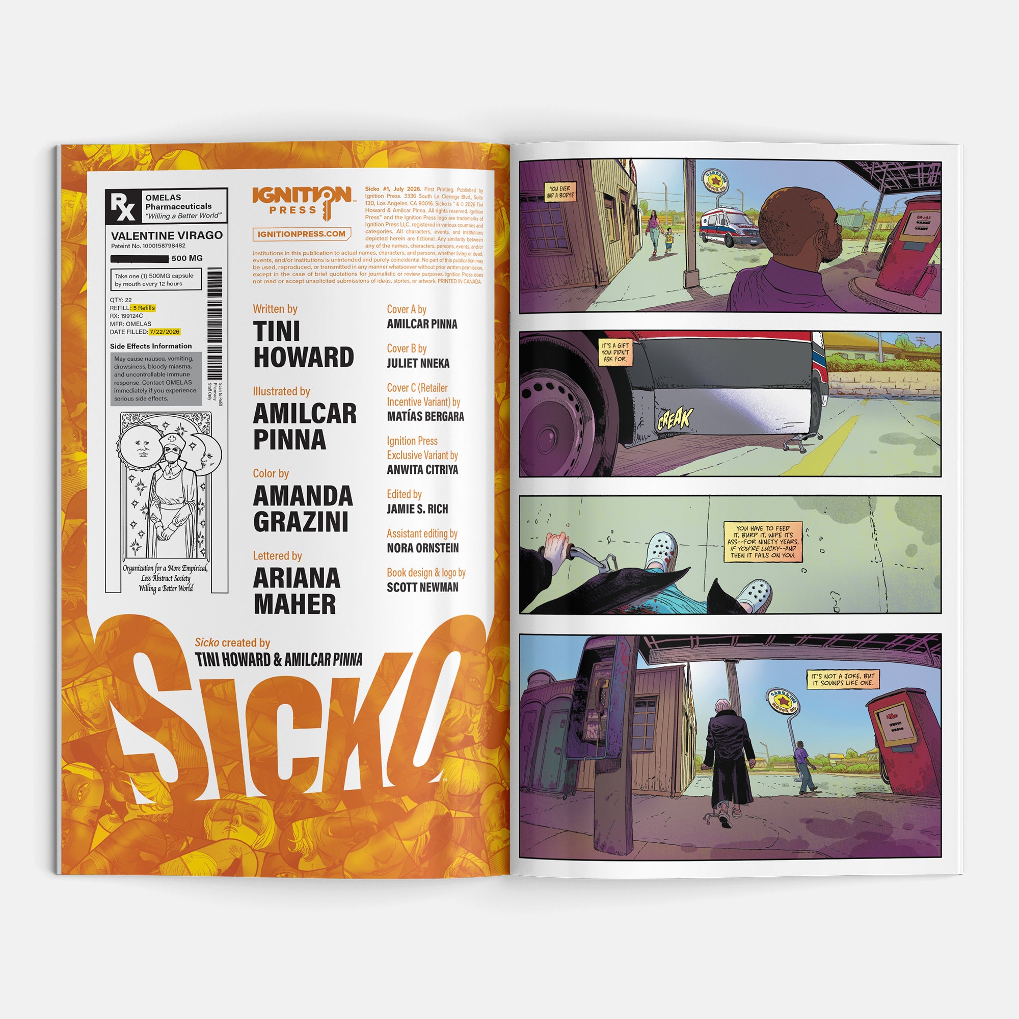 Sicko #1 Cover C Matías Bergara 1:10
